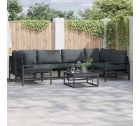vidaXL Garden Sofa Set Anthracite Steel