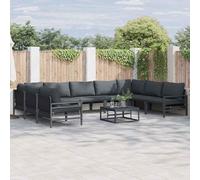 vidaXL Garden Sofa Set Anthracite Steel
