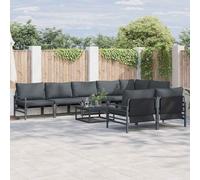 vidaXL Garden Sofa Set Anthracite Steel