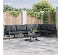 vidaXL Garden Sofa Set Anthracite Steel