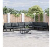 vidaXL Garden Sofa Set Anthracite Steel