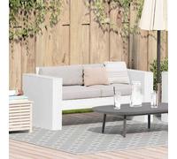 Garden Sofa White 134 x 60 x 62 cm Solid Pine Wood