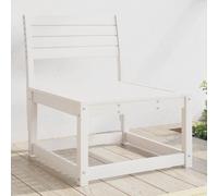vidaXL Garden Sofa Balcony Outdoor Sofa Chair Couch White Solid Wood Pine