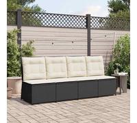 Garden Sofa with Cushion Poly rattan Furniture Outdoor Terrace Seating vidaXL