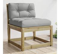 vidaXL Garden Sofa with Cushions Impregnated Wood Pine