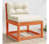 vidaXL Garden Sofa with Cushions Wax Brown Solid Wood Pine