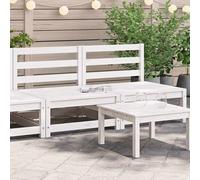 vidaXL Garden Sofas Armless 2 pcs White 70x70x67 cm Solid Wood Pine