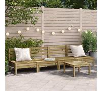 (natural impregnated, 4 pcs/middle sofa) vidaXL Garden Sofa Outdoor Sofa Wooden Sectional Sofa Seat Solid Wood Pine