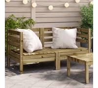Garden corner sofa natural pine 63.5x63.5x62.5cm slatted modular 2pcs untreated