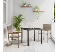 vidaXL Garden Stacking Chairs 2 pcs Grey and Brown 54 x 56 x 90 cm