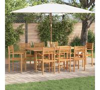 vidaXL Garden Stacking Chairs 8 pcs Brown 55.5 x 55.5 x 90 cm