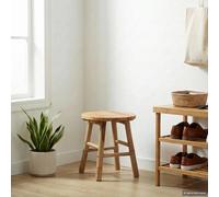 vidaXL Garden Stool Natural Ø 38 x 42 cm Bamboo