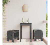 vidaXL Garden Stools 2 pcs Grey 40x36x45 cm Solid Wood Pine