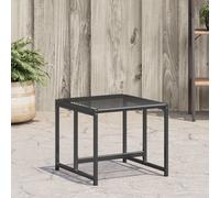 vidaXL Garden Stools 4 pcs Black Poly Rattan
