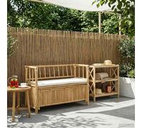vidaXL Garden Storage Bench 110 x 47 x 80 cm Bamboo Natural