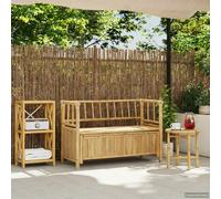 VidaXL Garden Storage Bench 110 X 47 X 80 Cm Bamboo Natural