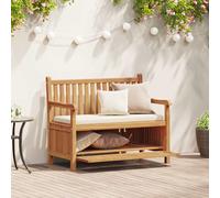 vidaXL Garden Storage Bench Brown 114 x 60 x 90 cm Solid teak wood