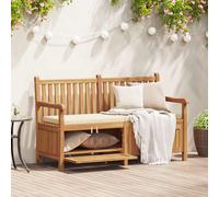 vidaXL Garden Storage Bench Brown 150 x 60 x 90 cm Solid teak wood