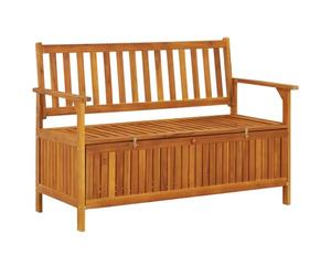 vidaXL Garden Storage Bench, Solid Acacia Wood, Versatile Seating with Ample Storage Space, Rustic Charm for Garden and Home Decor