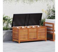 vidaXL Garden Storage Box 117x50x55cm Solid Eucalyptus Wood, Brown