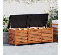 Garden Storage Box Entryway Outdoor Bench Chest Solid Eucalyptus Wood vidaXL