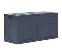 vidaXL Black Garden Storage Box, Weather- Plastic Toolbox, Indoor and Outdoor Use, 320 L Capacity, Easy to Assemble