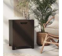 vidaXL Garden Storage Box 39x39x46 cm PP Rattan Brown UK HOT
