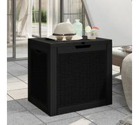 vidaXL Garden Storage Box 55.5x43x53 cm Black Outdoor Chest Waterproof Plastic