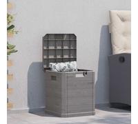 vidaXL Garden Storage Box 90L Brown Garden Tool Organiser Cabinet Unit Shed