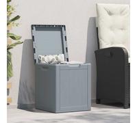 vidaXL Garden Storage Box 90L Grey PP Wood Look