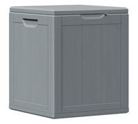 vidaXL Garden Storage Box 90L Grey PP Wood Look