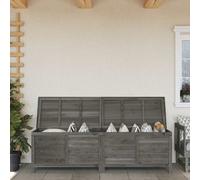 vidaXL Garden Storage Box Anthracite 198.5x50x56.5 cm Solid Wood Fir