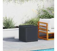 vidaXL Garden Storage Box Anthracite 55x53x57 cm PP, Black