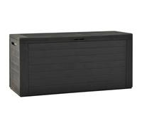 vidaXL Garden Storage Box Anthracite Stylish Sturdy Solid Stable Durable Outdoor Patio Terrace Cushion Deck Pillow Toolbox Chest 116x44x55cm
