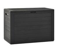 vidaXL Garden Storage Box Anthracite Stylish Sturdy Solid Stable Durable Outdoor Patio Terrace Cushion Deck Pillow Toolbox Chest 78x44x55cm