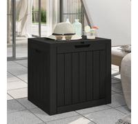 vidaXL Garden Storage Box Black 55.5x43x53 cm Polypropylene 01 UK HOT