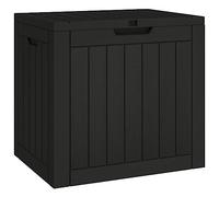 vidaXL Garden Storage Box Black 55.5x43x53 cm Polypropylene 01 UK HOT