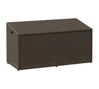 vidaXL Garden Storage Box Brown 110x50x58 cm Poly Rattan