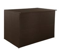 vidaXL Outdoor Storage Box Poly Rattan 150x100x100cm Brown Container Chest
