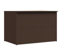 vidaXL Garden Storage Box in Brown - Durable Poly Rattan Outdoor Storage Solution - Easy to Clean and Assemble - Weather- with Protective Liner
