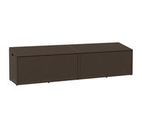 vidaXL Garden Storage Box Brown 220x50x58 cm Poly Rattan