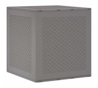 vidaXL Garden Storage Box/Cube - Light Grey UV- Plastic, 55x52.5x57 cm, Outdoor Storage Chest/Container for Garden/Patio/Deck, Water- & Easy Assembly