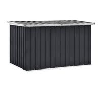 vidaXL Garden Storage Box - Durable Galvanised Steel Construction, Easy to Assemble, Large Outdoor Storage Solution, Stylish Anthracite Design