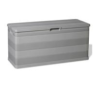 vidaXL Garden Storage Box 280 L Light Grey Outdoor Cushion Chest Utility Shed