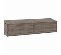 vidaXL Garden Storage Box Grey 220x50x58 cm Poly Rattan
