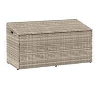 vidaXL Garden Storage Box Light Grey 110x50x58 cm Poly Rattan UK