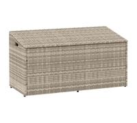 vidaXL Garden Storage Box Light Grey 110x50x58 cm Poly Rattan UK