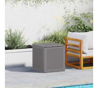 vidaXL Garden Storage Box/Cube - Light Grey UV-Resistant Plastic, 55x52.5x57 cm, Outdoor Storage Chest/Container for Garden/Patio/Deck, Water-Resistant & Easy Assembly