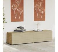 vidaXL Garden Storage Box Mix Beige 469L Poly Rattan