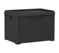 vidaXL Garden Storage Box Anthracite 125 L PP LSO UK